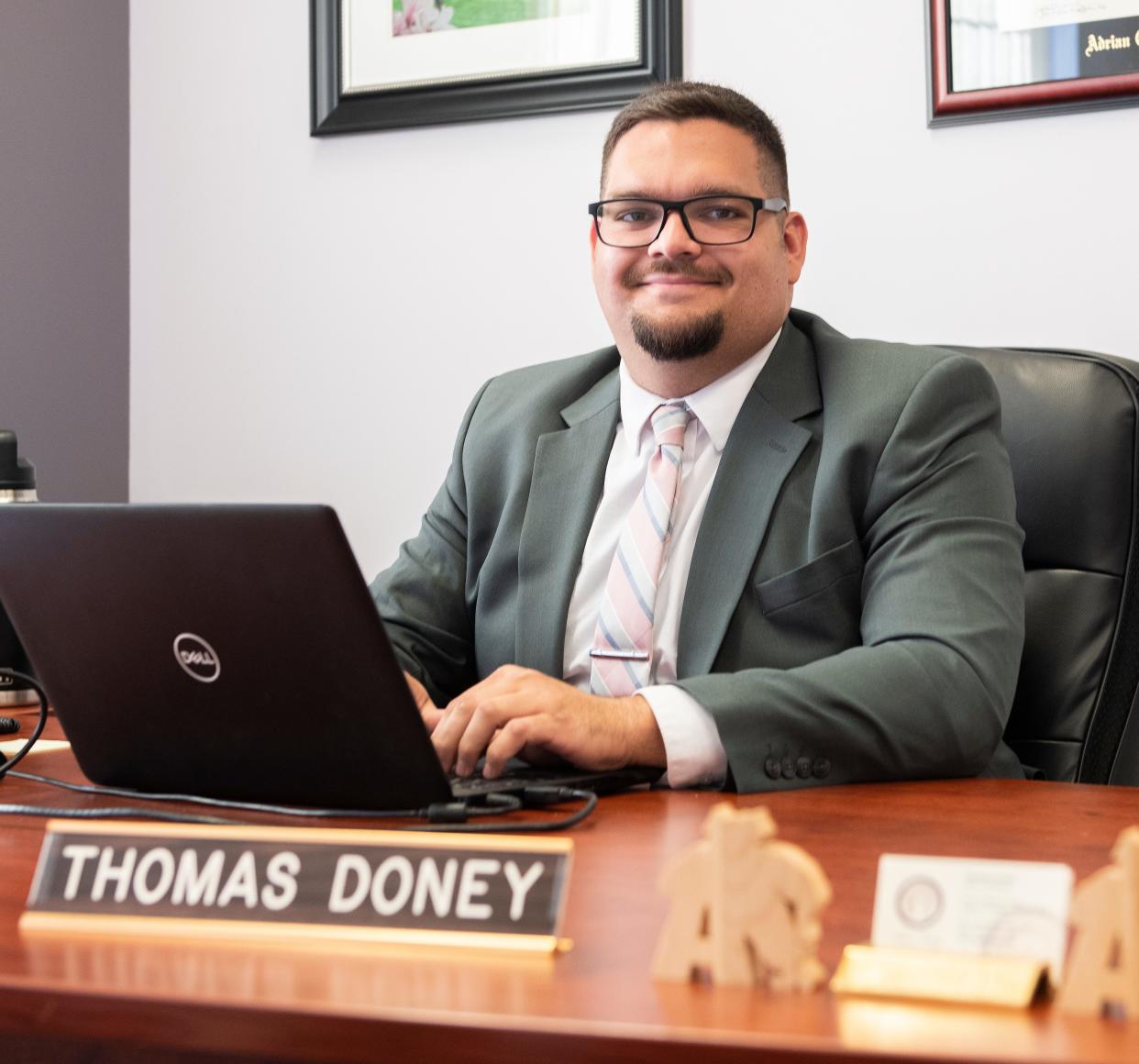 Adrian College has promoted its assistant dean of students, Thomas Doney, to the role dean of students. Doney is an alumnus from the college and has been working on campus since November 2018.