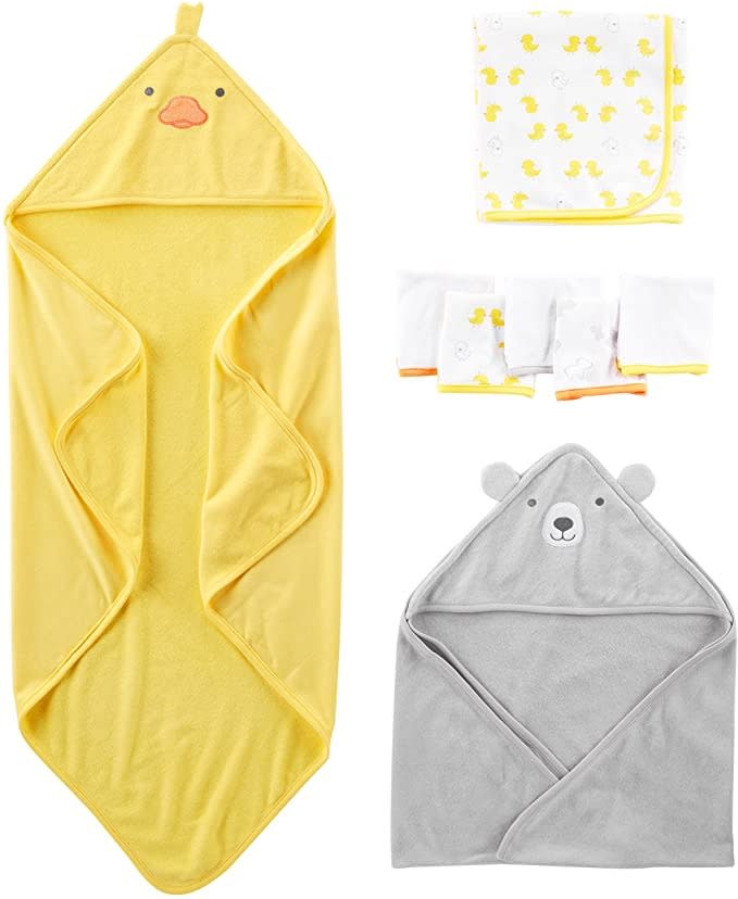 Simple Joys by Carter's Unisex Babies' 8-Piece Towel and Washcloth Set