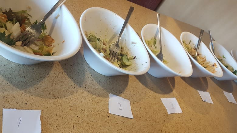 half eaten panera salads 