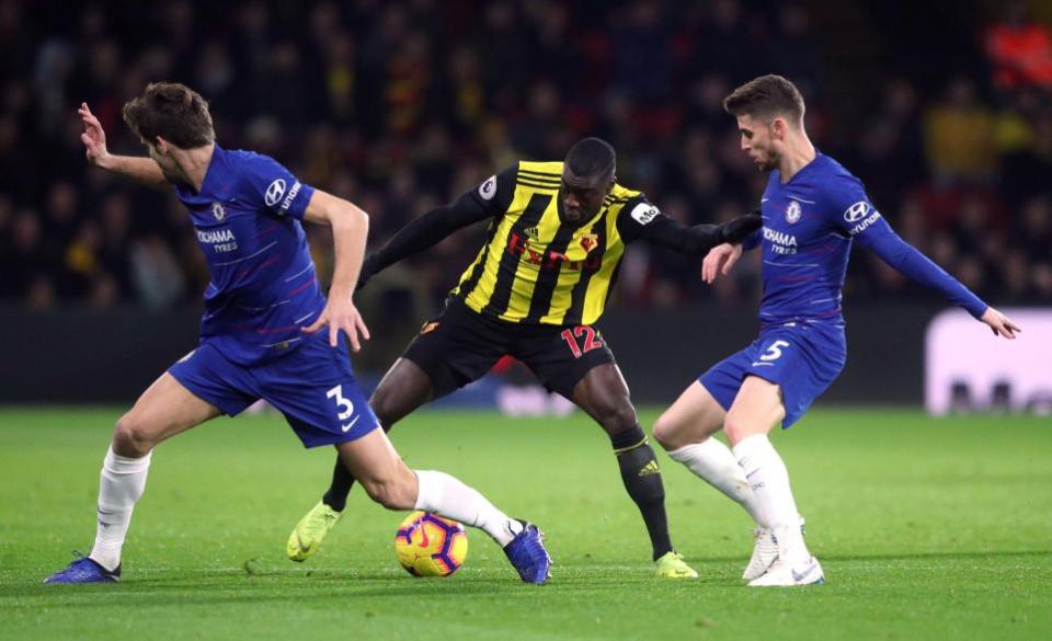 Watford Observer: Ken Sema in action against Chelsea in December, 2018