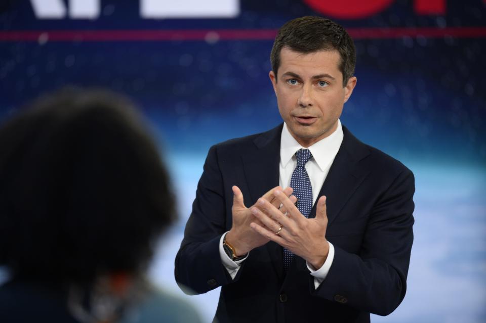Mayor Pete Buttigieg of South Bend, Indiana, at the CNN town hall on climate change on Sept. 4, 2019, in New York.