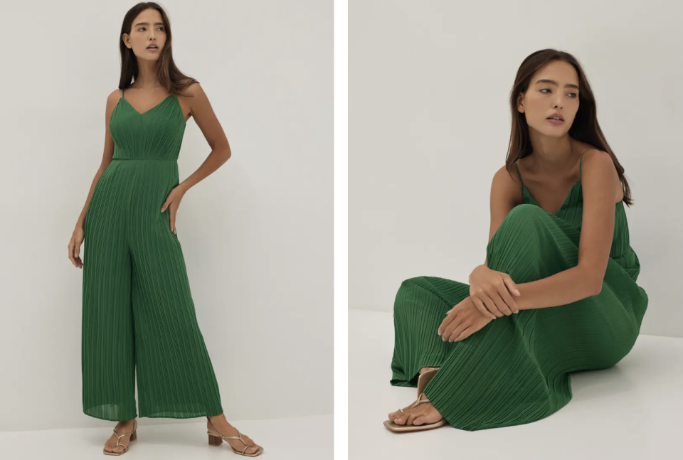 Marlene Pleated Straight Leg Jumpsuit. PHOTO: Love, Bonito