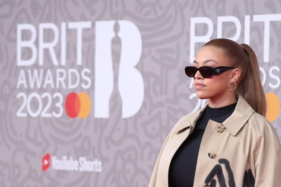 Mahalia at the Brit Awards 2023 (AFP/Getty)