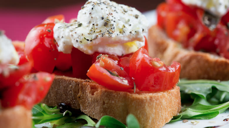 Bruschetta on Tuscan bread