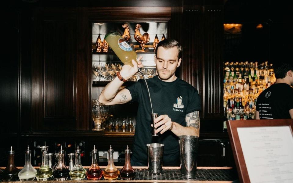 Nathan O’Neill at work in New York's NoMad bar 