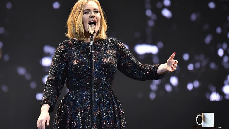 After all that fluffing about, Adele didn't even eat the pizza! Source: Getty