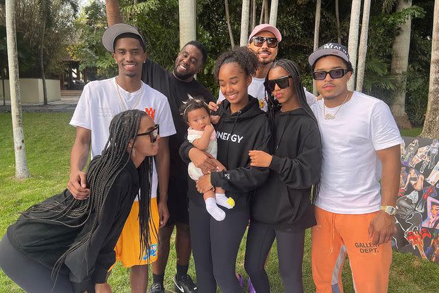 Diddy/Instagram Diddy poses with his kids.