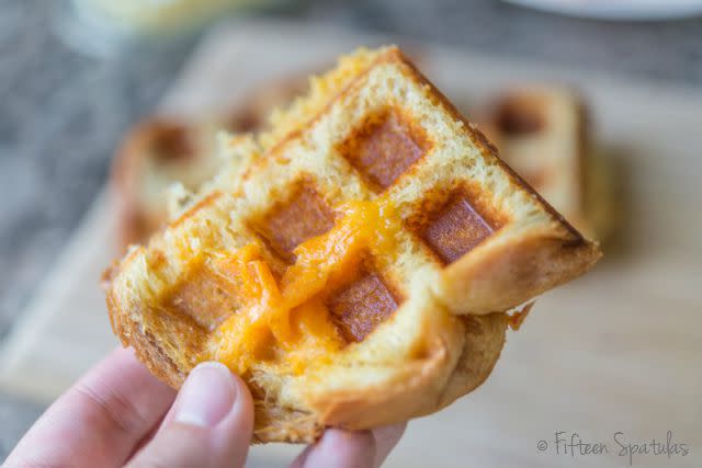 Waffle Iron Grilled Cheese