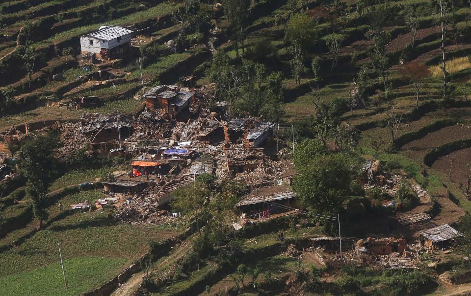 Se calcula que el 90% de las casas en Chautara han sufrido daños graves.<br><br>Crédito: REUTERS/Olivia Harris