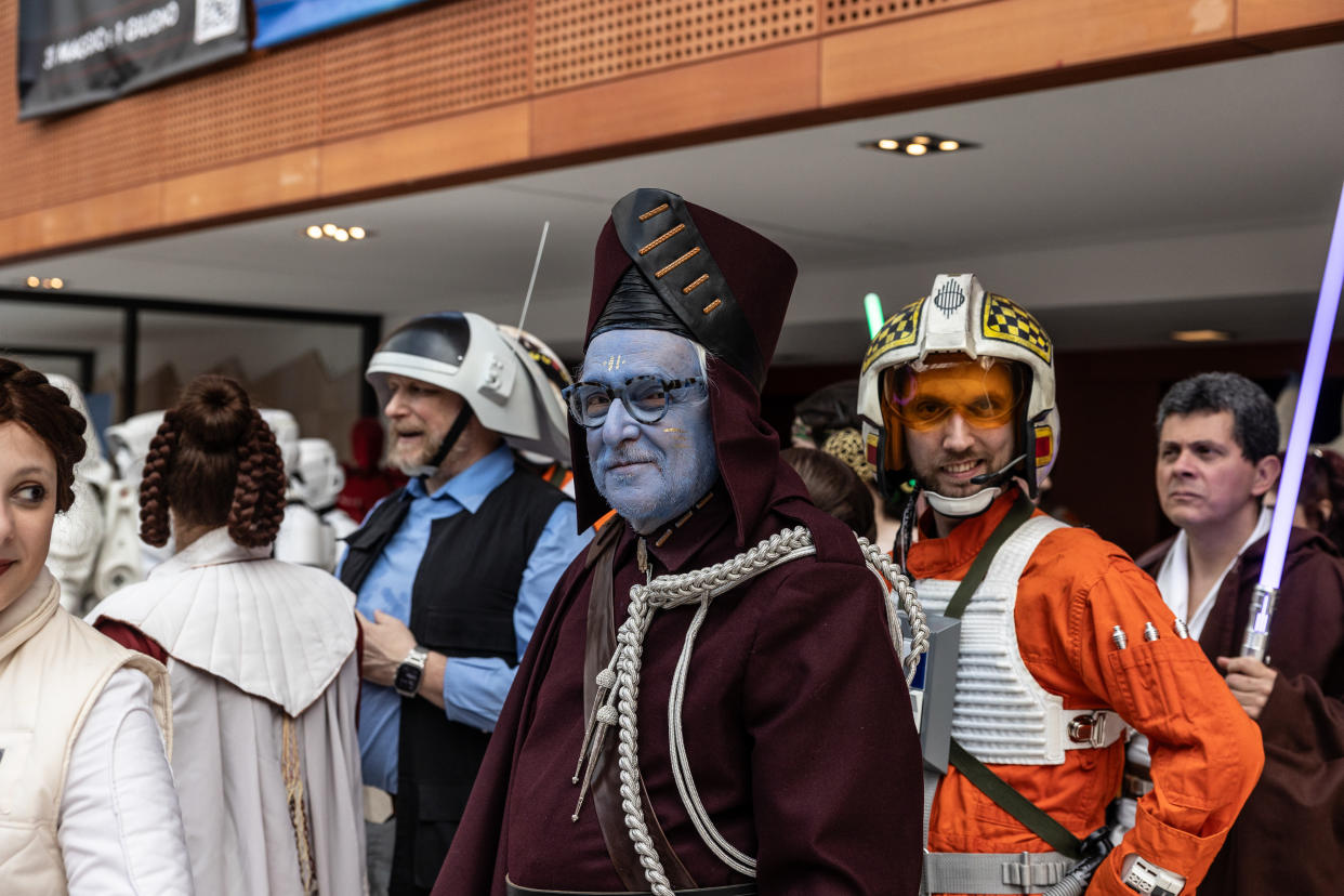 Several people dressed as characters from Star Wars.