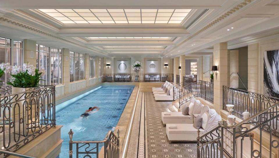 The swimming pool at the Four Seasons George V is a treat for all ages (Four Seasons)