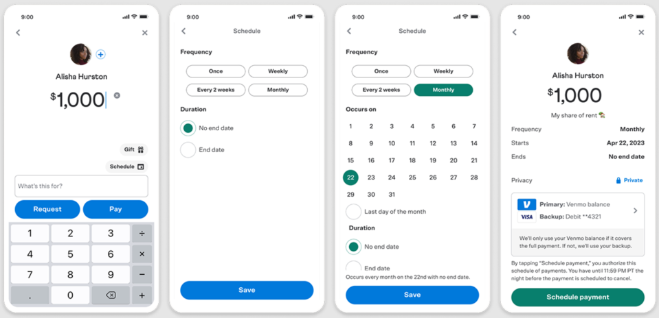 Venmo provides scheduled funds and requests – Uplaza