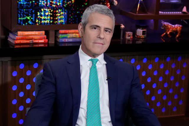 <p>Charles Sykes/Bravo via Getty</p> Andy Cohen hosts 'Watch What Happens Live'