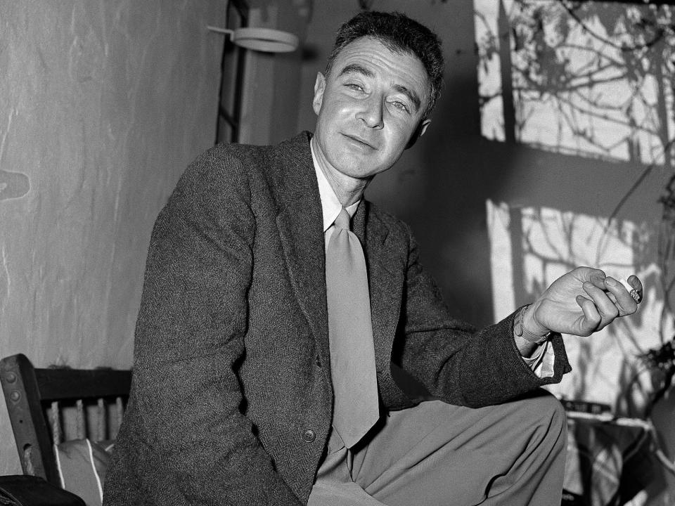 J. Robert Oppenheimer poses for a photo in April 1946.