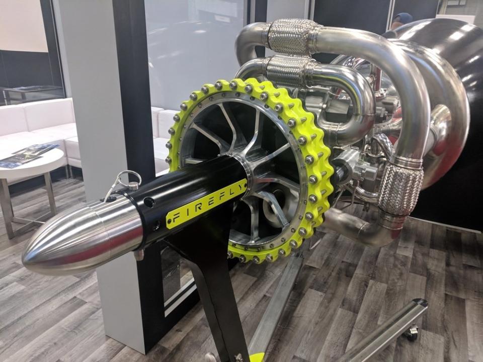 SXSW 2019 has everything, including this model rocket engine. (image: Rob Pegoraro)