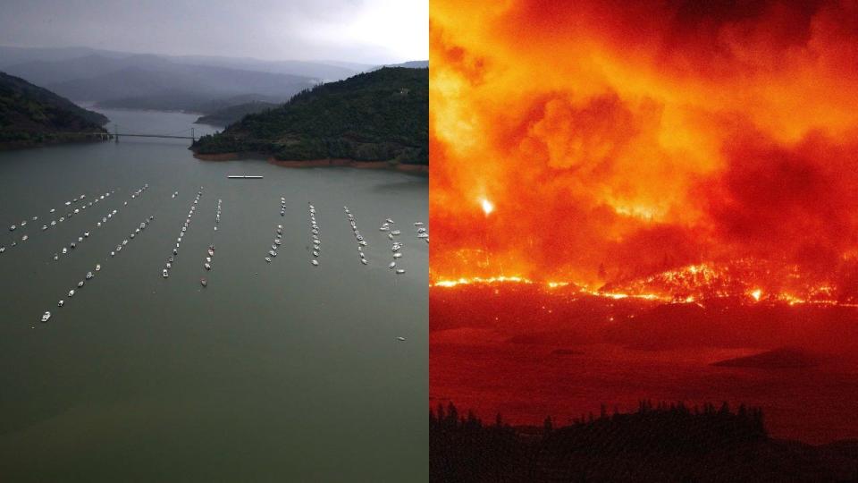 california wildfires before and after