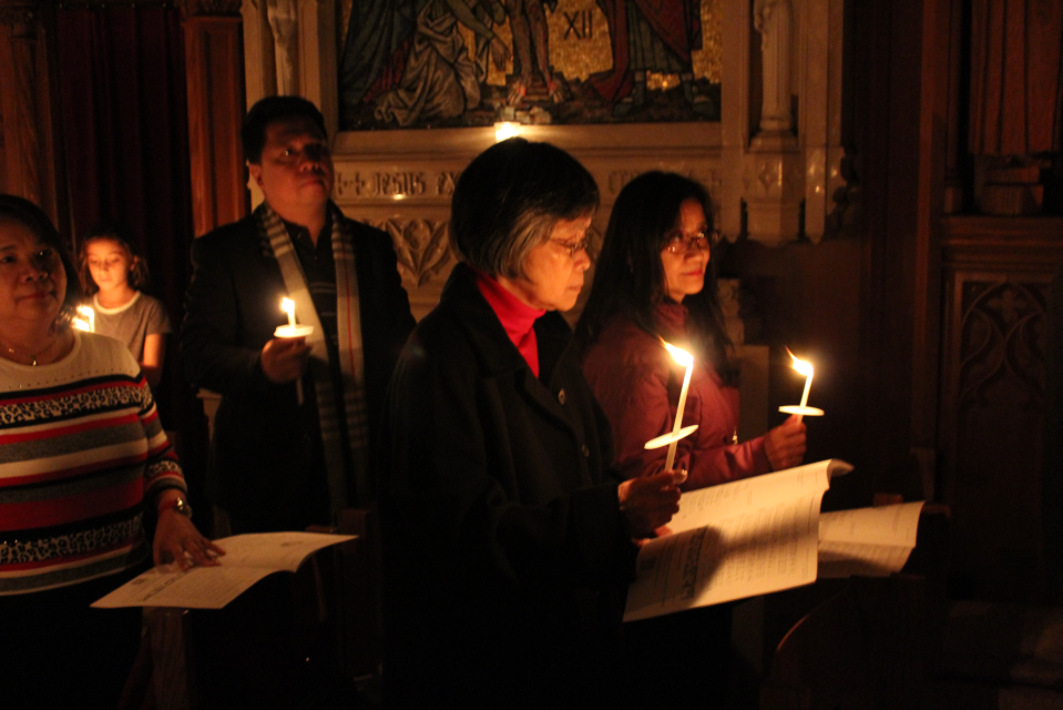 Parishioners during the 2019 Candlelight Carol Sing.
