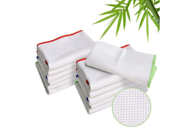 Ecozoi Reusable Bamboo Kitchen Paper Towels, 100% Viscose from Bamboo  Fiber, Washable and Extra Thick - 4 Pack