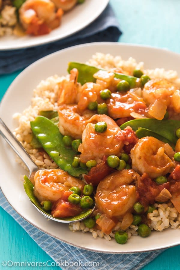 16. Tomato Shrimp Stir Fry