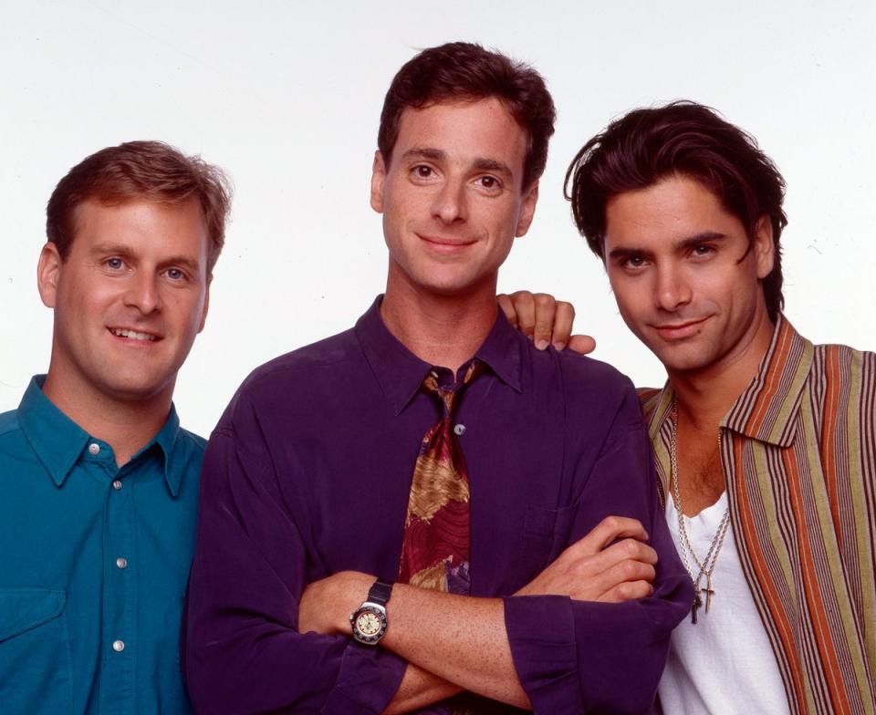 Dave Coulier, Bob Saget, John Stamos in promotional photo for ‘Full House’ (ABC)