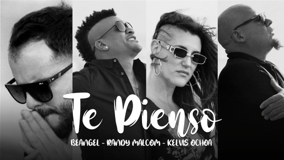 Carátula la canción “Te pienso” en la que Bea y Ángel fueron acompañados por dos compatriotas talentosos: el cantautor Kelvis Ochoa y Randy Malcolm, de Gente de Zona.