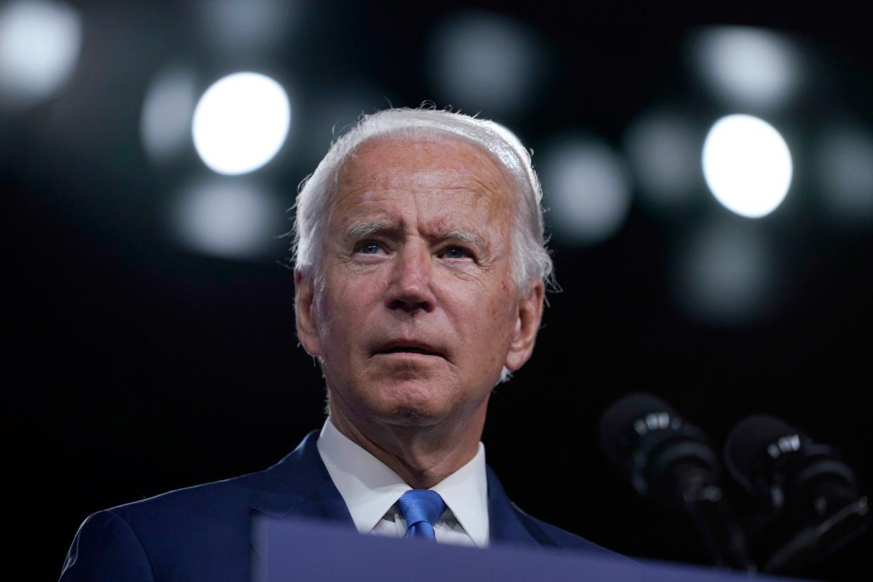 Joe Biden on the campaign trail: AP