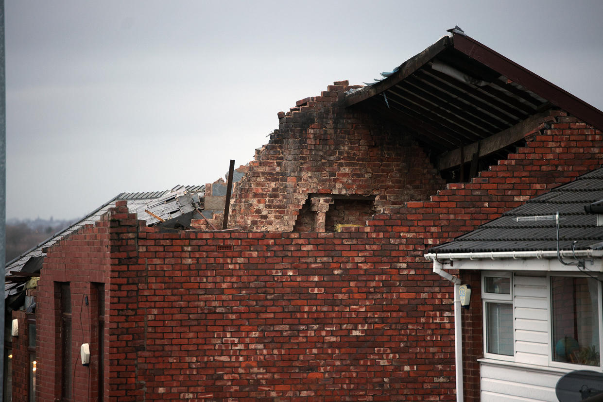 Roofs were blown off some houses, prompting police to declare a major incident. (Reach)