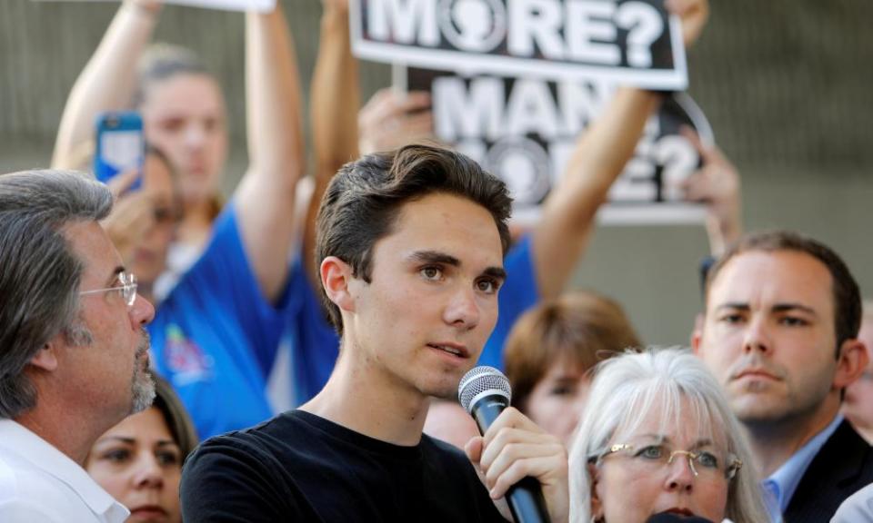 David Hogg, a senior at Marjory Stoneman Douglas, has been the target of conspiracy videos spreading on YouTube. 