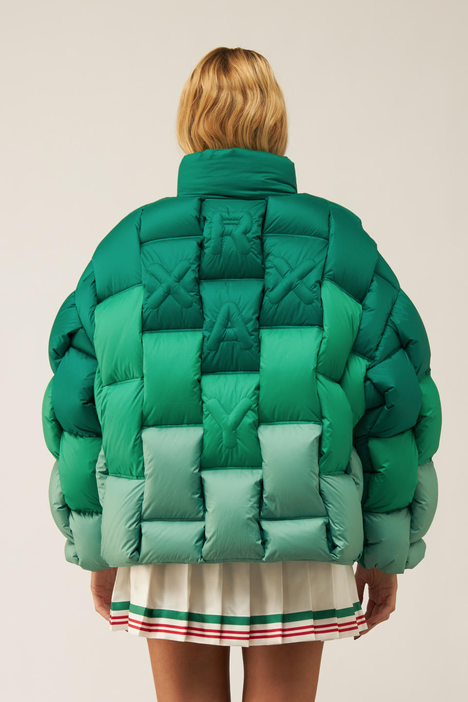 A Raxxy down jacket.