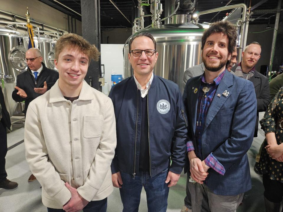 During Gov. Josh Shapiro's Honesdale visit on Feb. 16, Mayor Derek Williams introduced Honesdale senior Seth Buckwalter. Seth is the first participant in the Mayor's Office Student Leadership Program. 