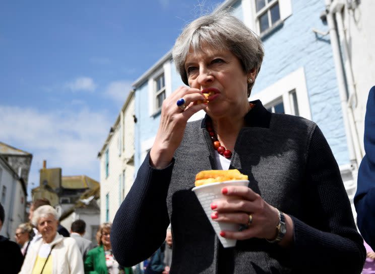 The future of the triple lock under Theresa May has become a key factor in the General Election campaign (Dylan Martinez/WPA Pool/Getty Images))