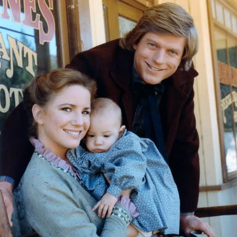 <p>NBCU Photo Bank/NBCUniversal via Getty</p> Melissa Gilbert and Dean Butler during season 8 of 'Little House on the Prairie.'