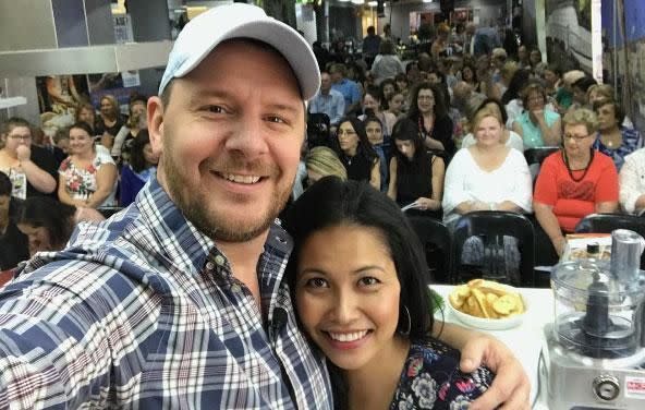 The father-of-two pictured with partner Clarissa Weerasena. Source: Instagram