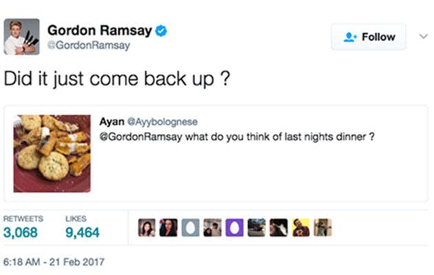 The most savage Gordon Ramsay tweets