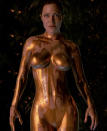 In “Beowulf”, bombshell Angelina Jolie took on the role of Grendel’s Mother, which required her to sport a nude lizard suit. Ms Jolie talked about how she wasn’t entirely confident that she was having her body scanned for the character’s scenes, which is interesting seeing as how a body double by the name of Rachel Bernstein was actually used for the film.