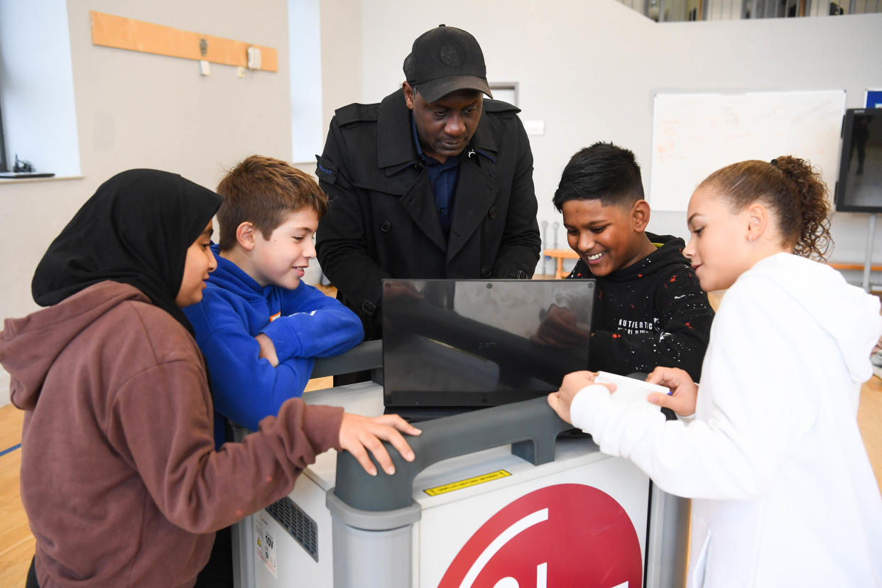 Launched in collaboration with UK charity, ReachOut, one of the schools saw a surprise visit from England legend, Emile Heskey