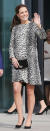 <p>Kate visited the seaside town of Margate in a Hobbs dalmatian print coat. As usual, she carried her trusty Mulberry clutch and wore black Stuart Weitzman heels. </p><p><i>[Photo: PA]</i></p>