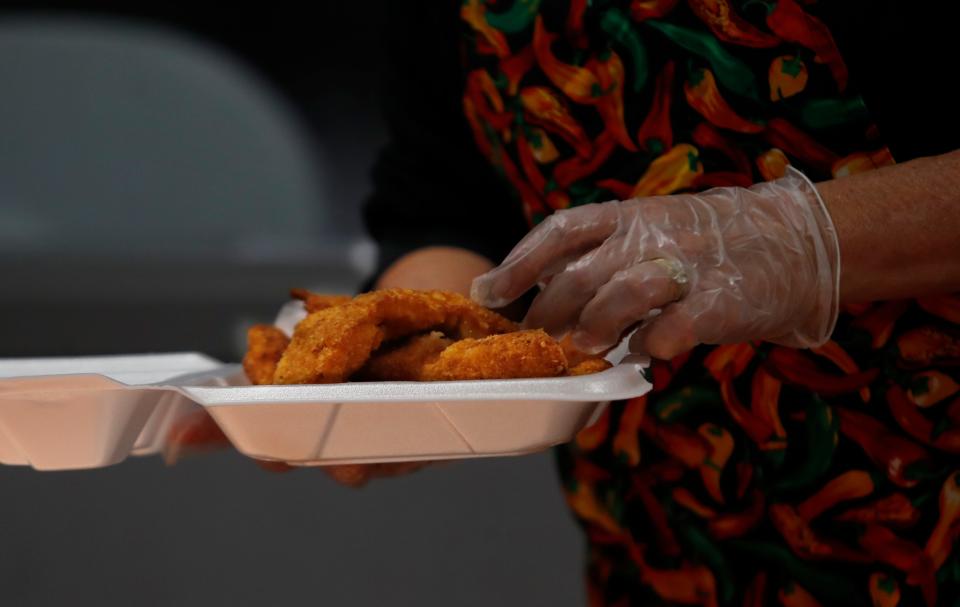 The fish in the drive-thru part of the St. Michael Catholic Church's fish fry on Friday the 12th. 02/12/21