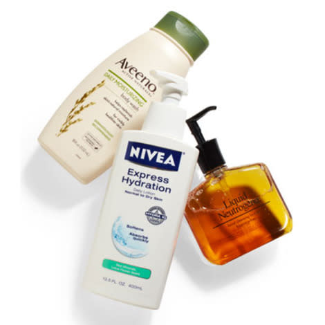 Aveeno, Neutrogena, and Nivea products