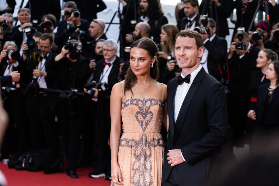 CANNES, FRANCE - MAY 21: Alicia Vikander and Michael Fassbender attend the 