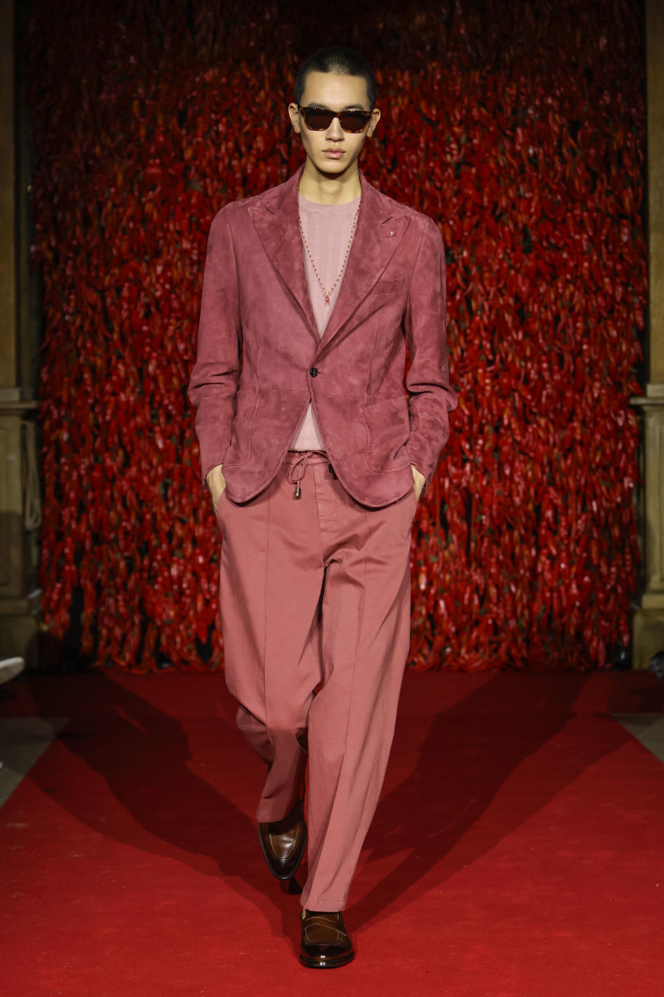 A look from the Isaia fall 2024 runway show.