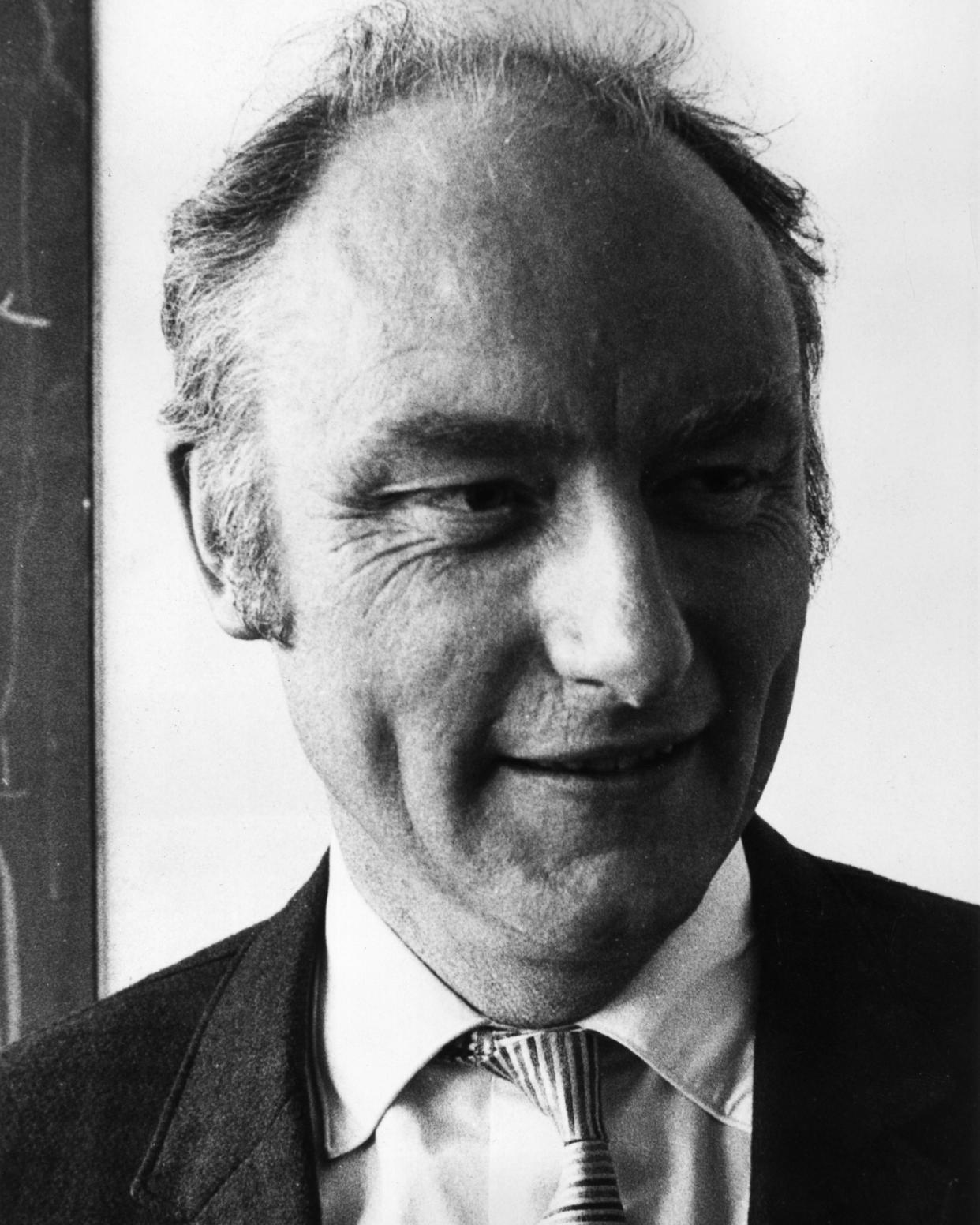 Headshot of Dr. Francis Harry Compton Crick, co-winner of the 1962 Nobel prize for medicine.