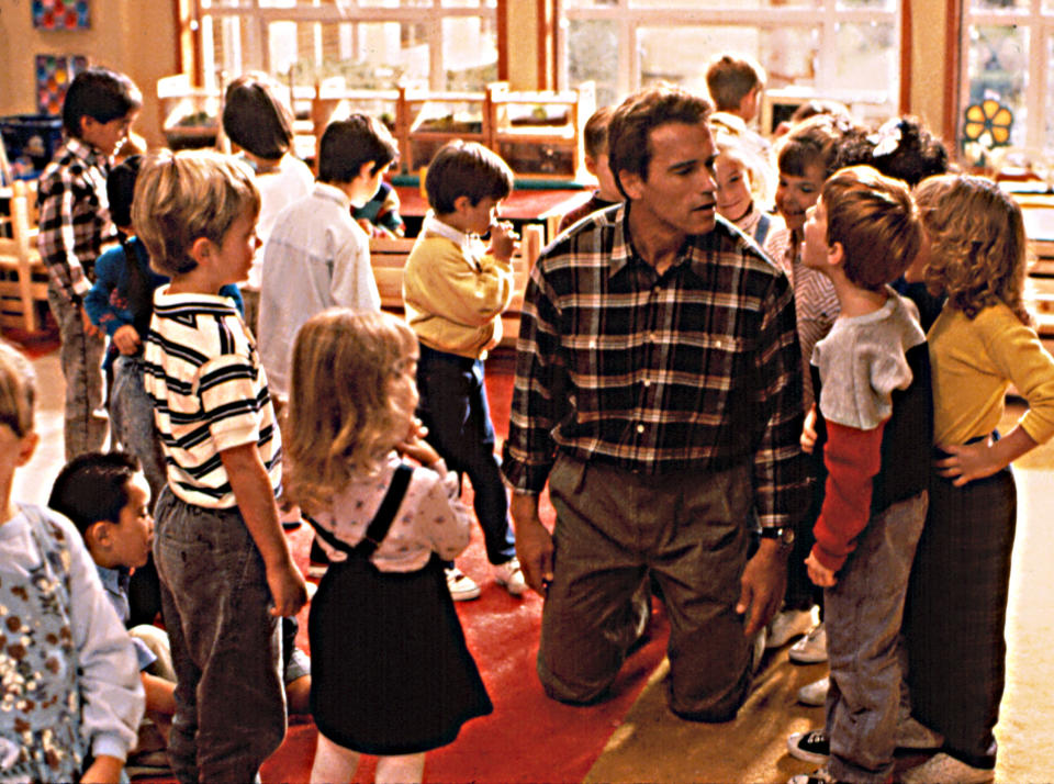 Arnold Schwarzenegger, and his kindergarten class in the 1990 favorite, 'Kindergarten Cop' (Photo: Universal/Courtesy Everett Collection)