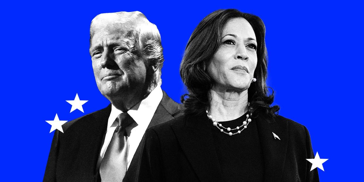 Donald Trump and Kamala Harris