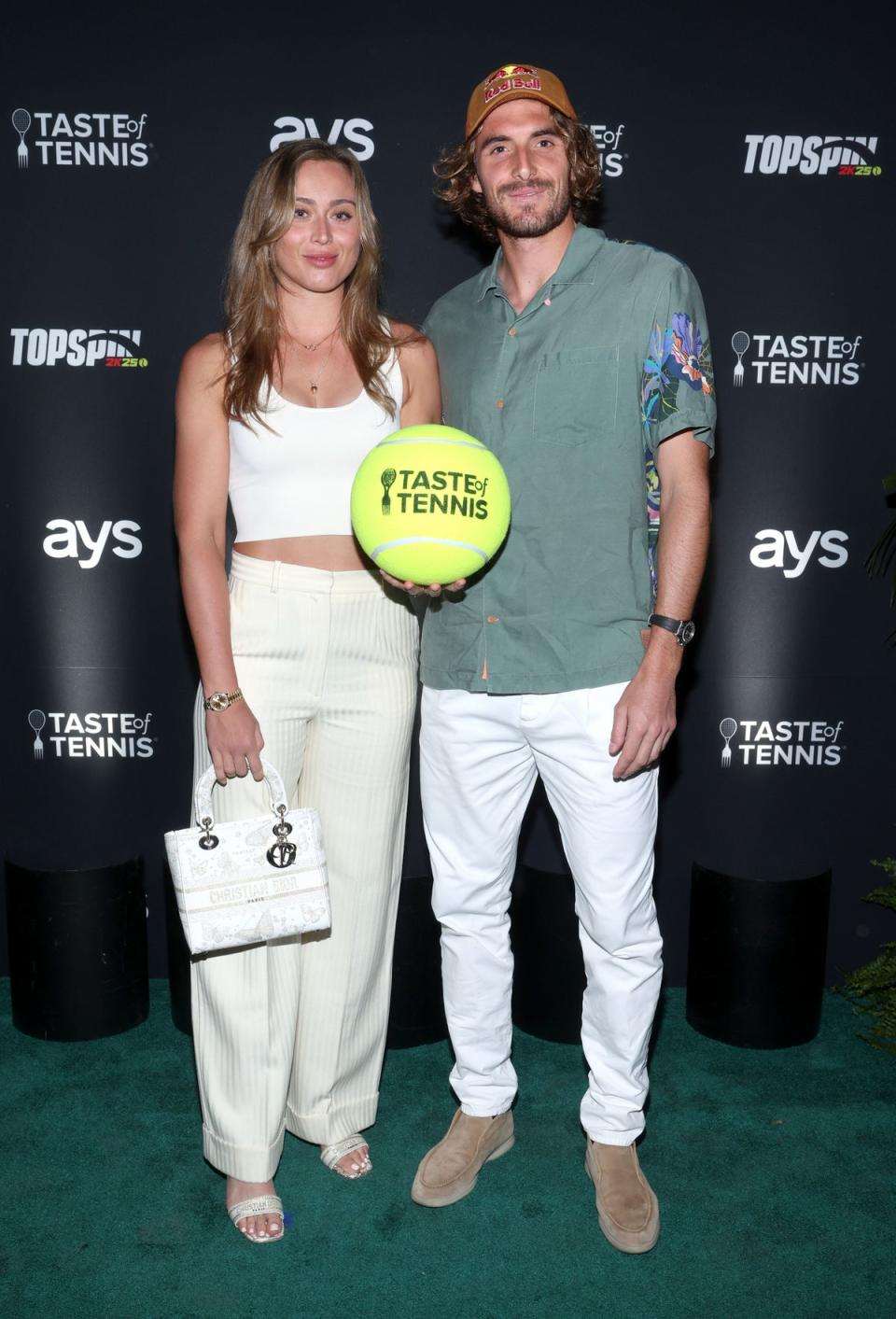 Stefanos Tsitsipas and Paula Badosa (Getty Images for AYS Sports Mark)
