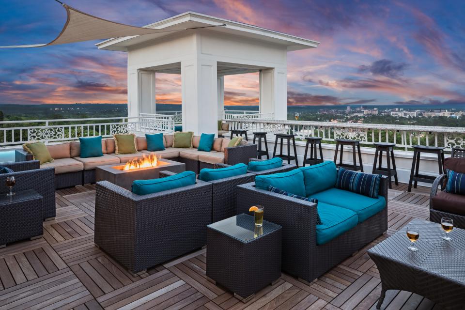 The rooftop bar at the historic Partridge Inn in Augusta, Ga.