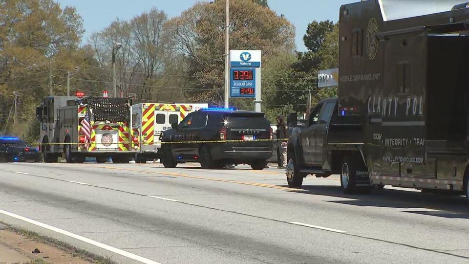 Police shot and killed a man they were investigating for sexual assault after the suspect opened fire on them, Clayton County police said. The incident happened on Riverdale Road at the intersection of Crystal Lake.