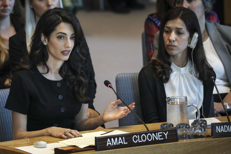 Amal Clooney backs UN resolution to fight rape as a weapon of war as US 'threatens to veto it'