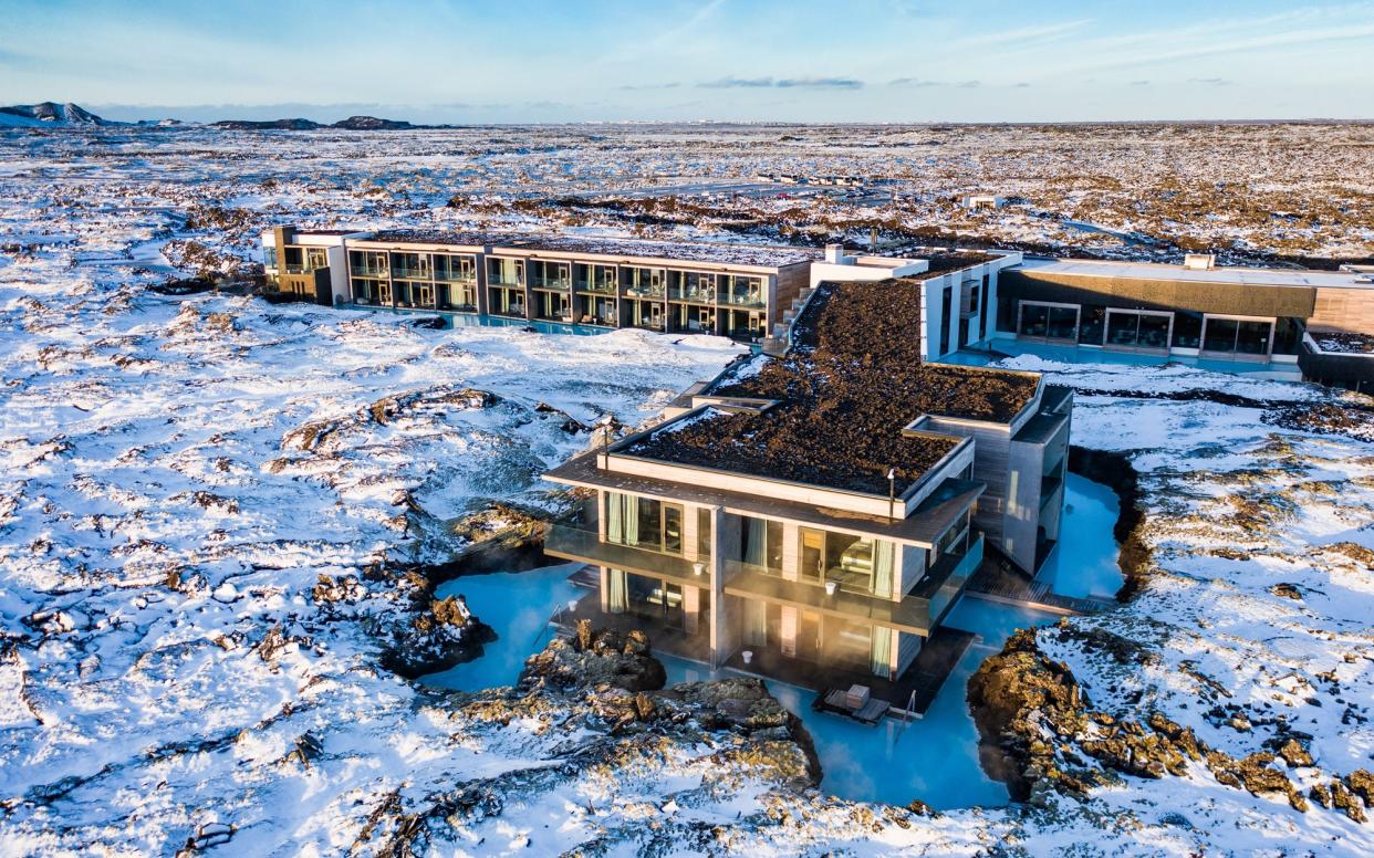 The Retreat at the Blue Lagoon offers unfettered access to the famous geothermal waters near Reykjavik