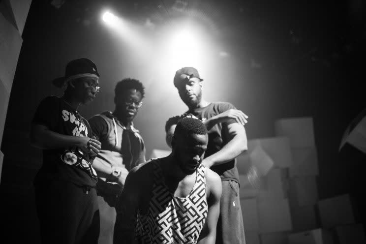 Secrets of a Black Boy cast performing at Theatre Passe Muraille, Toronto, Ont. Photo from BURUK EARLY.